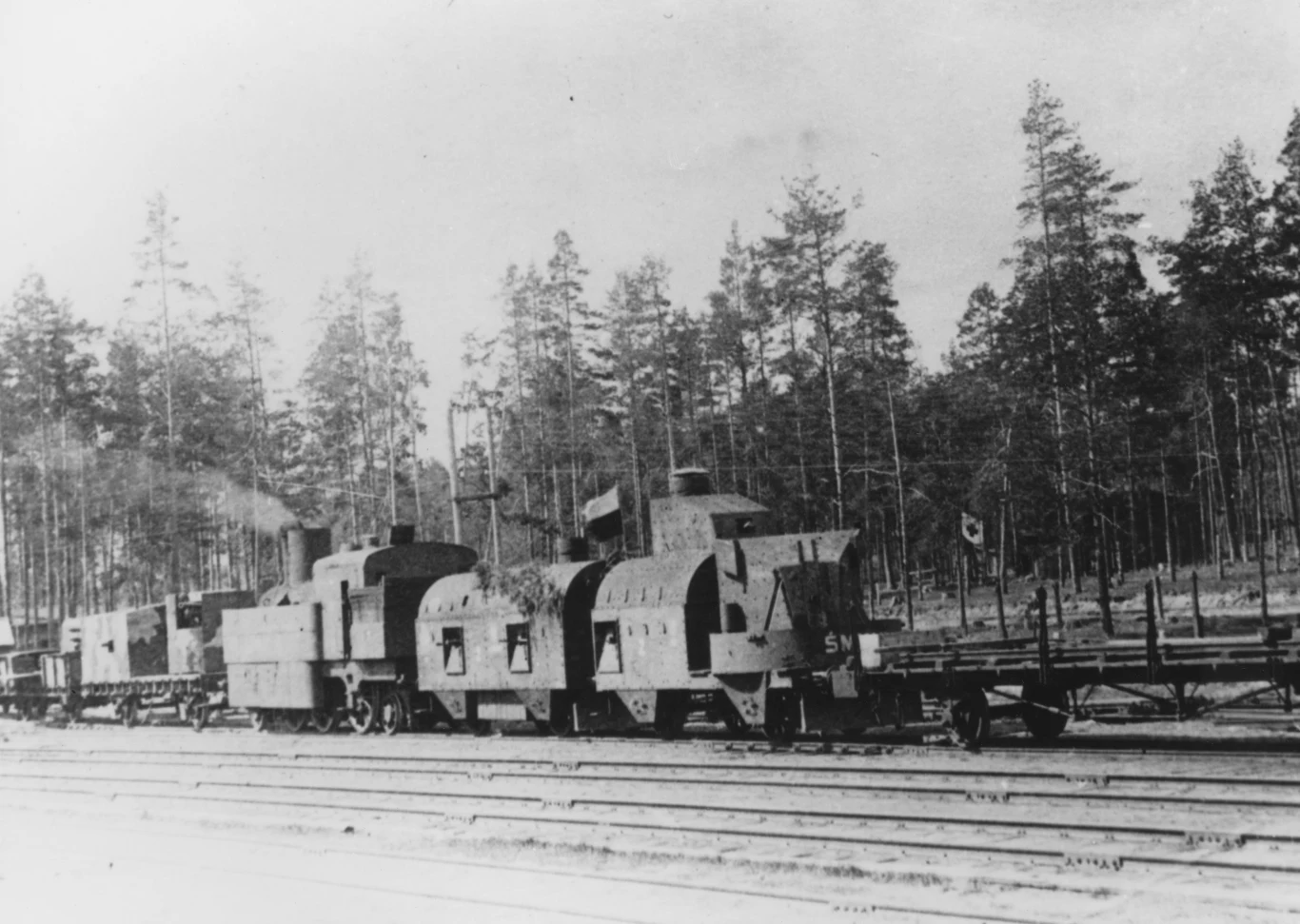 Pociąg pancerny "Śmiały". Zdjęcie z 1920 roku