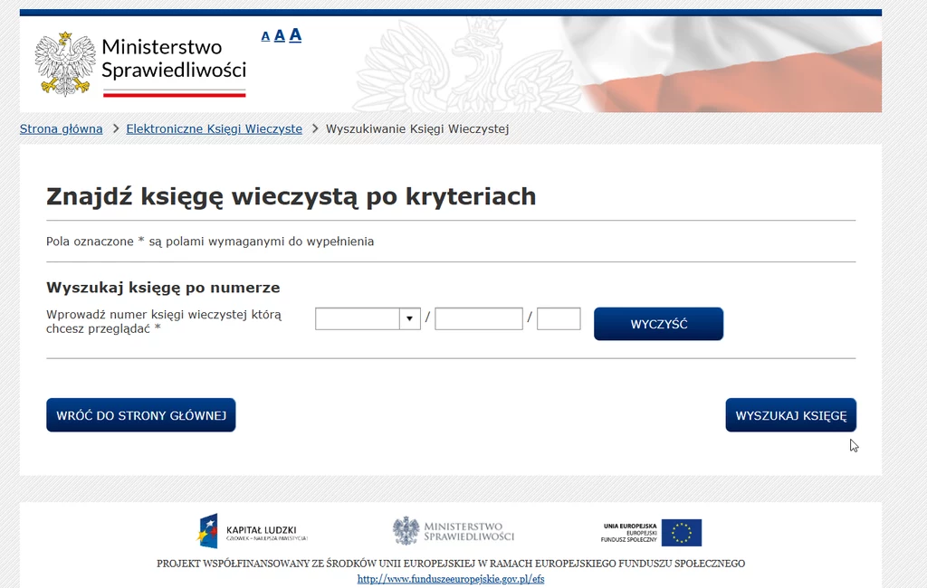 Księgi wieczyste dostępne są online w serwisie administrowanym przez Ministerstwo Sprawiedliwości.