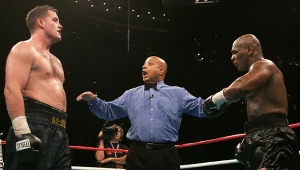 Mike Tyson tu podczas walki w 2005 roku, która już nie była dla niego. Przegrał z Kevinem McBride'em