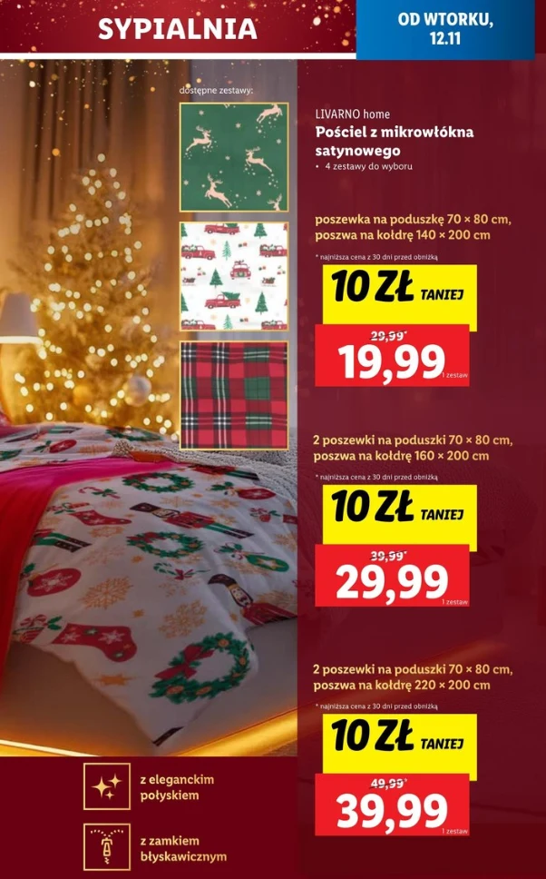 Pościel z mikrowłókna satynowego LIVARNO Home w Lidlu