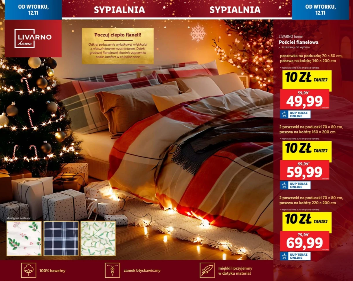 Pościel flanelowa LIVARNO Home w Lidlu