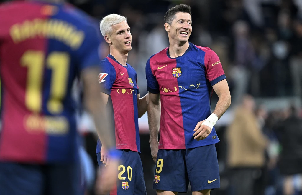 Robert Lewandowski i Dani Olmo Robert Lewandowski i Dani Olmo