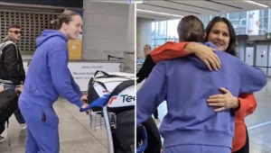 Iga Świątek i Conchita Martinez na lotnisku w Maladze