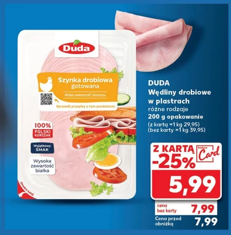 Duda Szynka drobiowa gotowana 200 g
