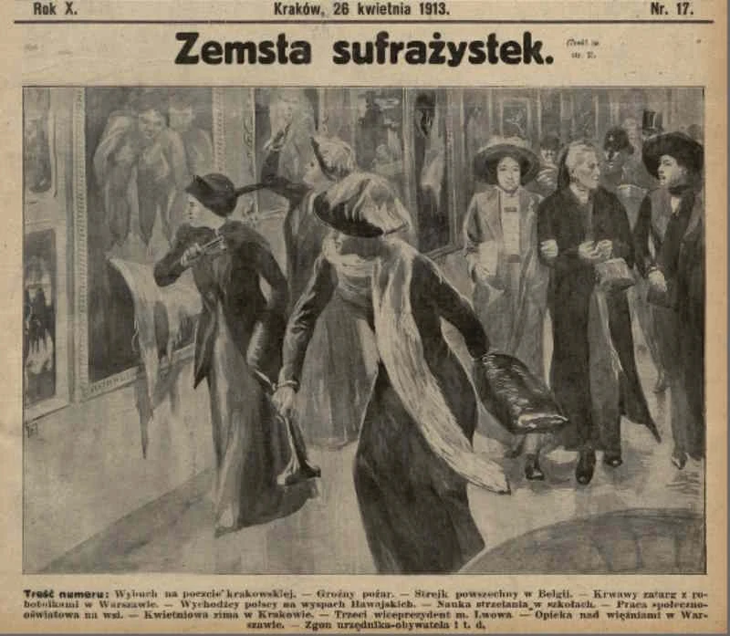 Fragment okładki "Nowości Ilustrowanych" z kwietnia 1913 roku