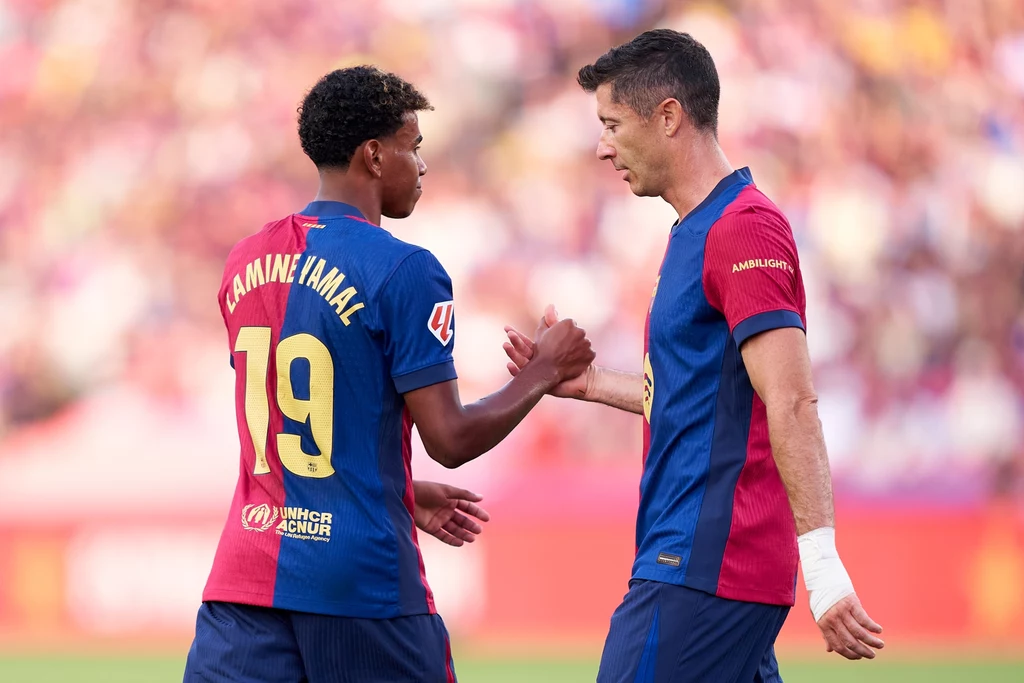 Lamine Yamal i Robert Lewandowski Lamine Yamal i Robert Lewandowski