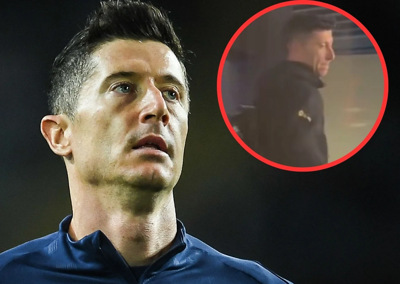 Robert Lewandowski po meczu wyraźnie utykał / X/AdriaAlbets