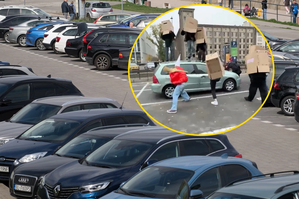 Do zdarzenia doszło na jednym z parkingów w Warszawie. Grupa ludzi zdemolowała dwa, zapewne podstawione samochody