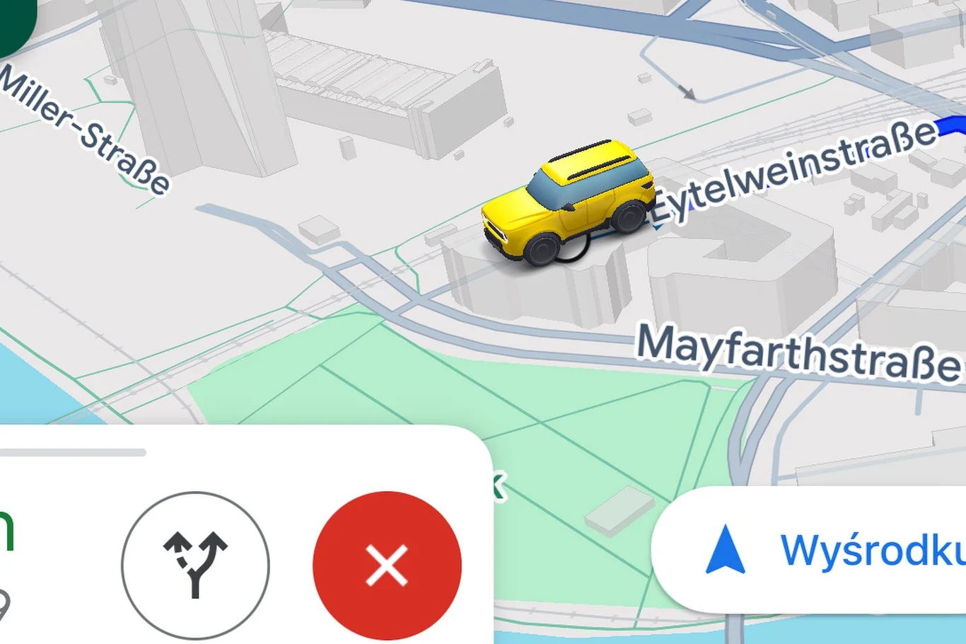 Nawigacja Google z nową ikoną pojazdu Nawigacja Google z nową ikoną pojazdu