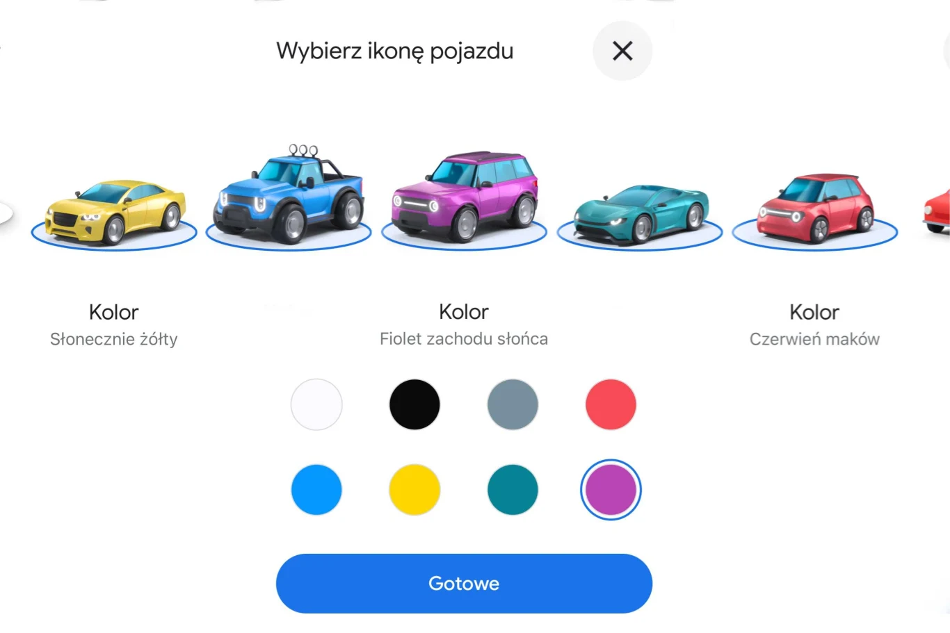 Sedan, pick-up, SUV, auto sportowe i miejskie - nowe ikony pojazdu w Google Maps Sedan, pick-up, SUV, auto sportowe i miejskie - nowe ikony pojazdu w Google Maps