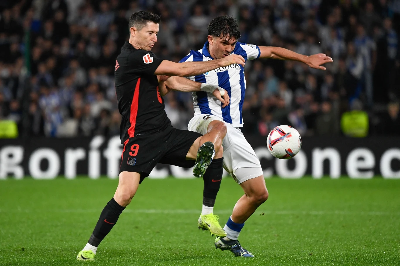 Robert Lewandowski w meczu z Realem Sociedad