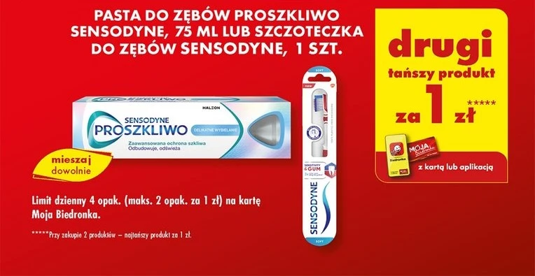 Pasty i szczoteczki Sensodyne za złotówkę 