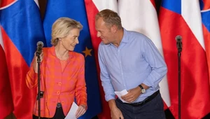 Premier Donald Tusk i przewodnicząca KE Ursula von der Leyen