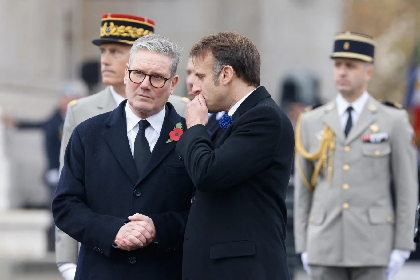 Premier Wielkiej Brytanii Keir Starmer i prezydent Francji Emmanuel Macron