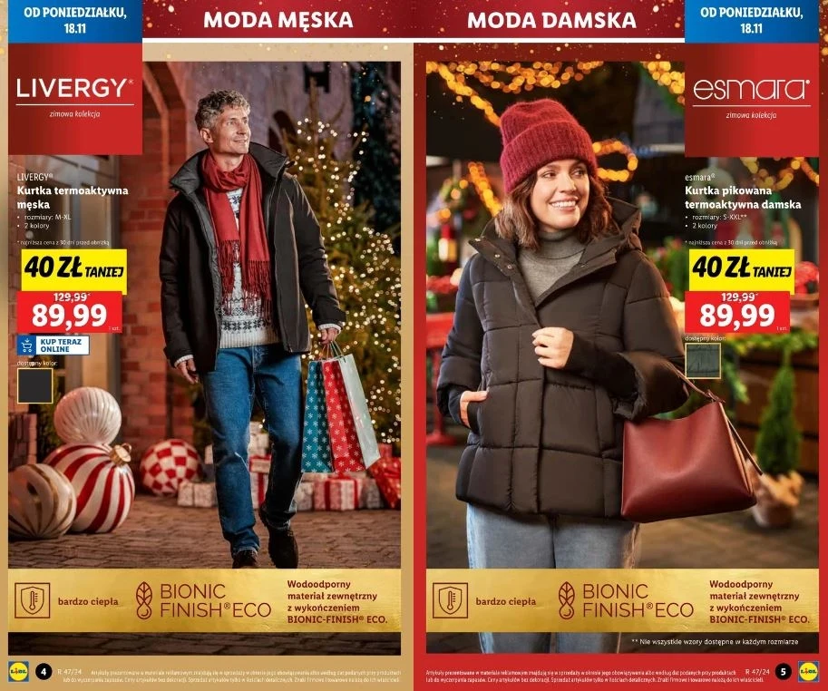 Lidl oferuje promocję na modne kurtki na zimę!