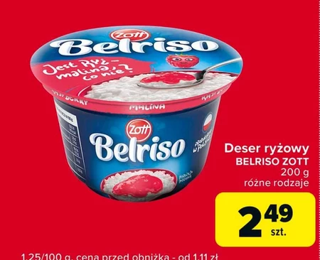 Zott Belriso Deser mleczny ryżowy Standard 200 g
