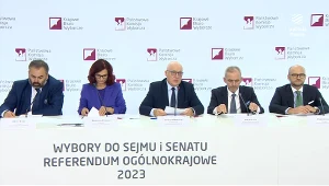 Konferencja PKW. Najnowsze wyniki wyborów do Sejmu z ponad 85 proc. komisji wyborczych