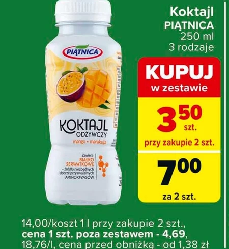 Piątnica Koktajl odżywczy mango marakuja 250 ml