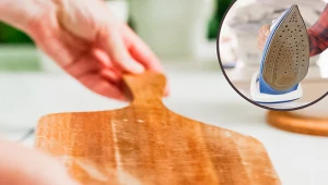 To najlepszy sposób czyszczenia deski do krojenia. Wystarczy ściereczka i żelazko