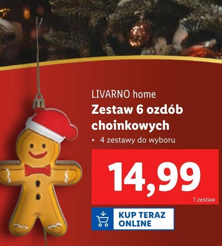 Zestaw ozdób choinkowych Livarno