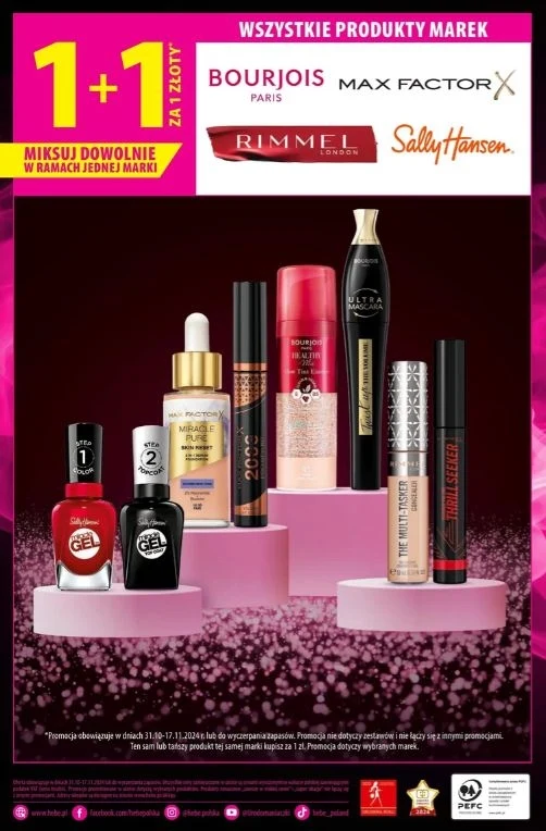 Hebe oferuje kosmetyki do makijażu za 1 zł!