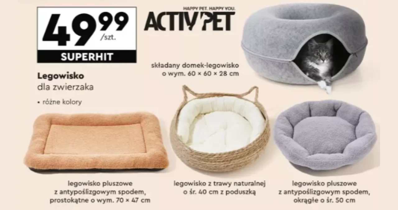 Legowiska, zabawki i więcej! Akcesoria dla psów i kotów w Biedronce