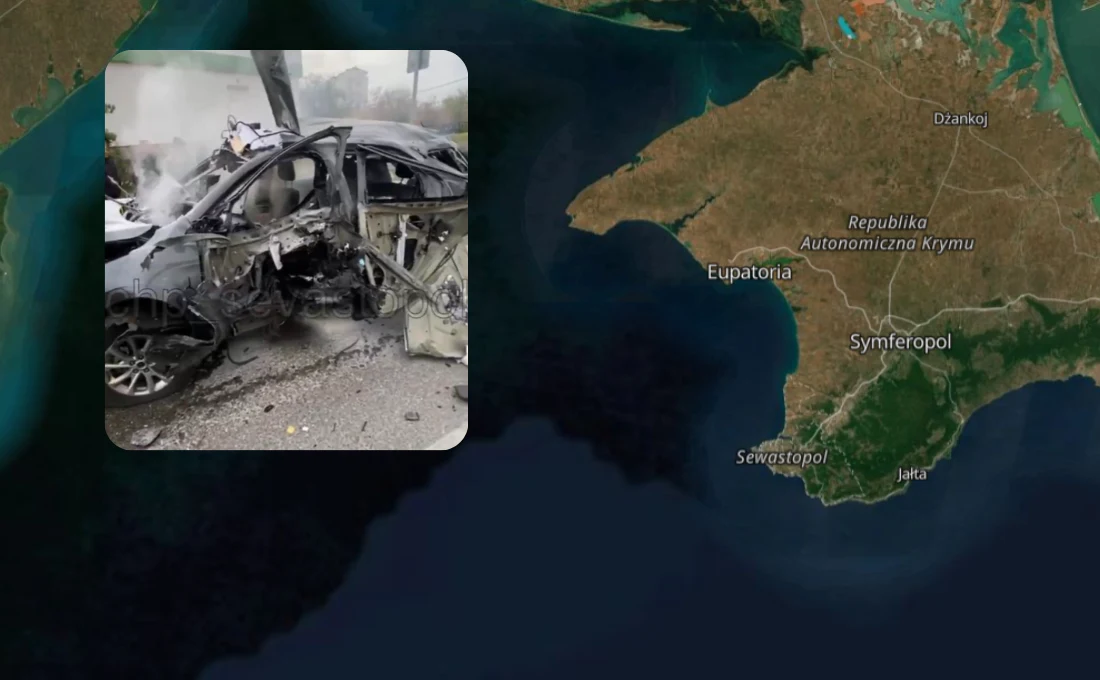 Eksplozja samochodu na Krymie. Zginąć miał rosyjski oficer Eksplozja samochodu na Krymie. Zginąć miał rosyjski oficer