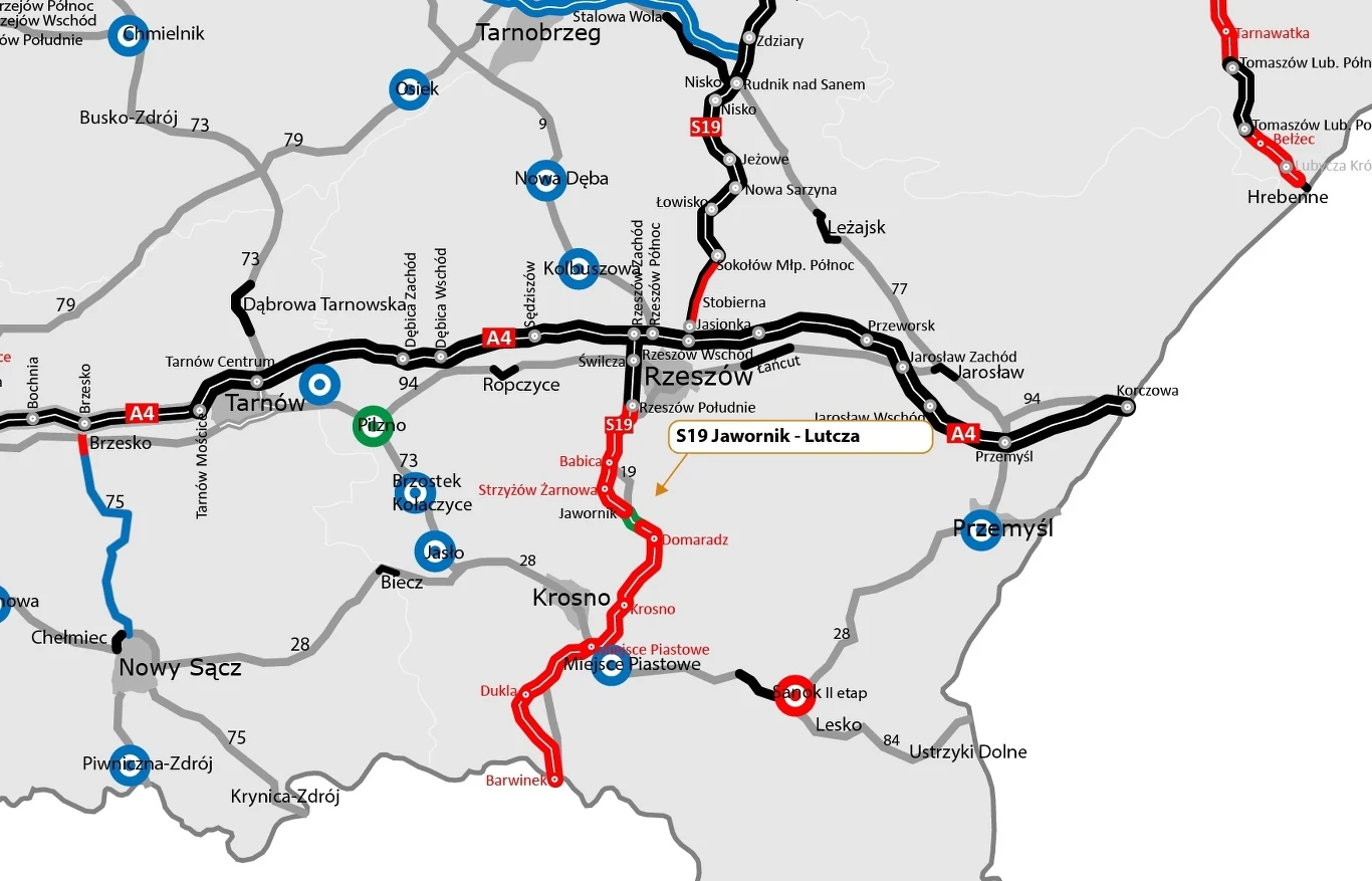 Całą trasą z Rzeszowa do granicy pojedziemy w 2031. Odcinek Jawornik - Lutcza zostanie otwarty jako ostatni