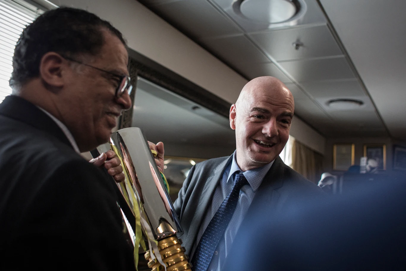 Danny Jordaan i Gianni Infantino, prezes FIFA Danny Jordaan i Gianni Infantino, prezes FIFA