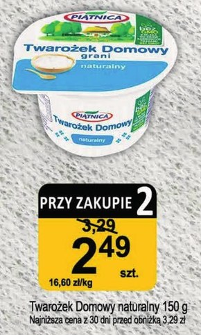 Piątnica Twarożek domowy grani naturalny 150 g niska cena