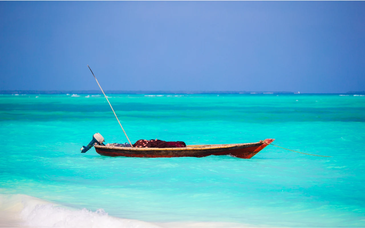 Zachwycający kolor wody na Zanzibarze