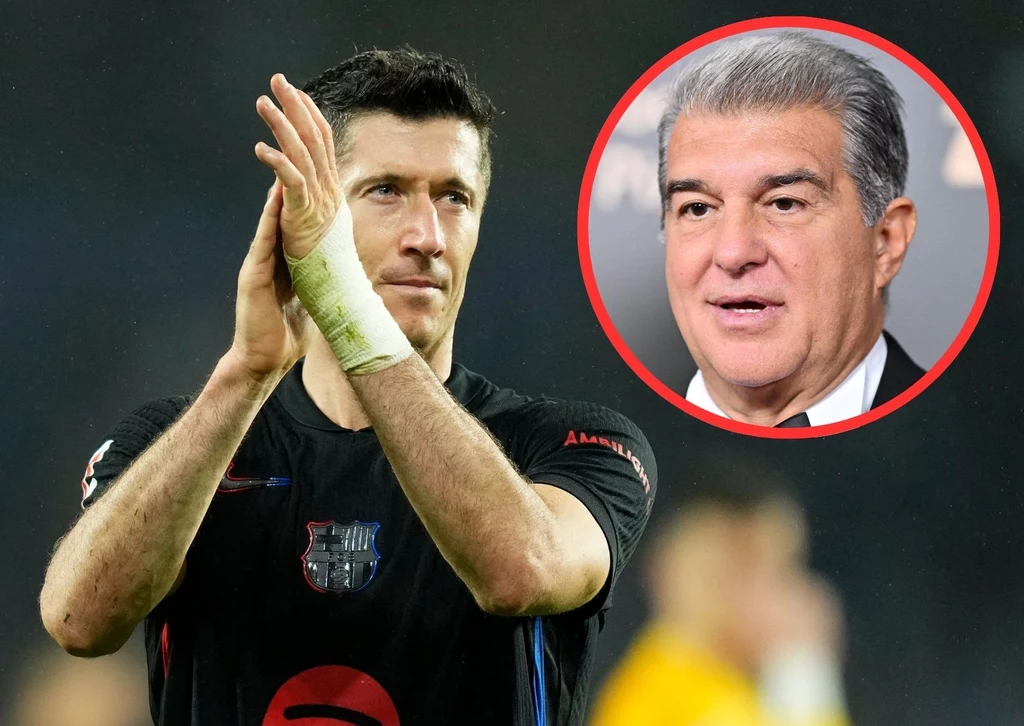 Robert Lewandowski i Joan Laporta / Zdjęcie: MUSTAFA YALCIN / ANADOLU / Anadolu via AFP