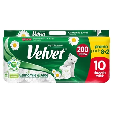 Velvet Camomile & Aloe Papier toaletowy 10 rolek - 0