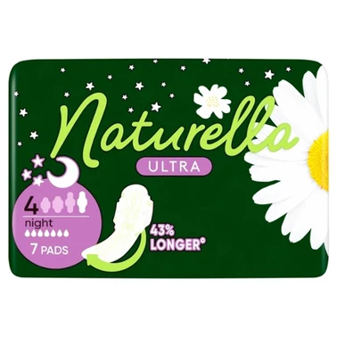 Naturella Ultra Night Rozmiar 4 Podpaski ze skrzydełkami × 7 - 0