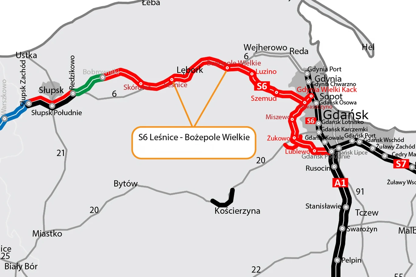 Droga ekspresowa S6 gotowa w 70 proc. Droga ekspresowa S6 gotowa w 70 proc.
