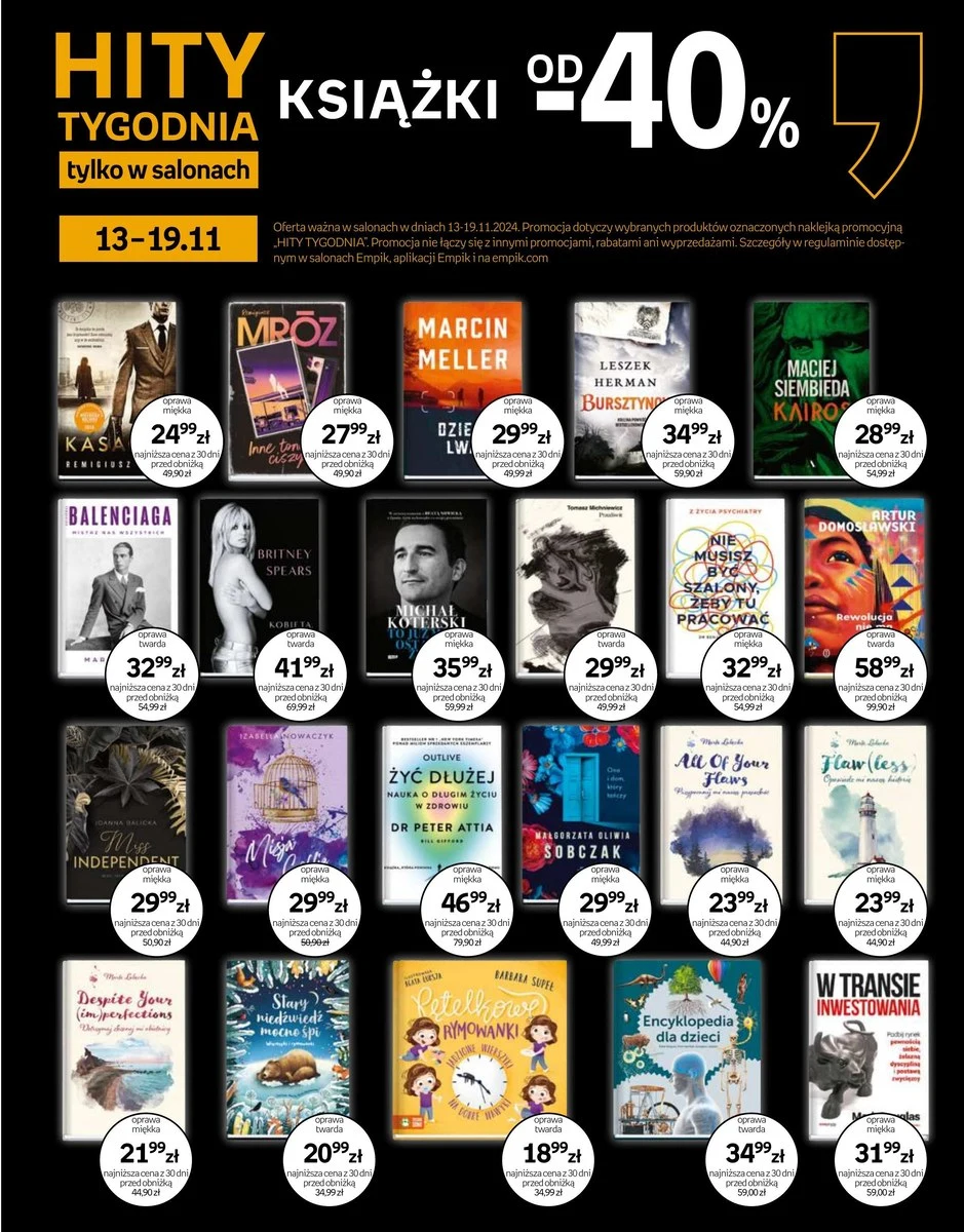 Książki do 40% taniej na Black Weeks w Empik