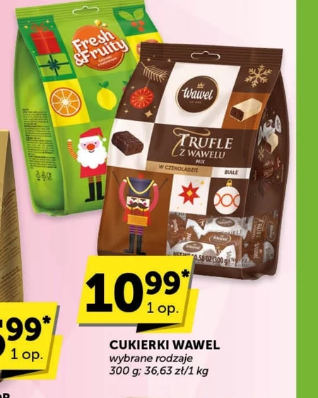 Wawel Trufle z Wawelu Cukierki kakaowe o smaku rumowym mix w czekoladzie białe 300 g