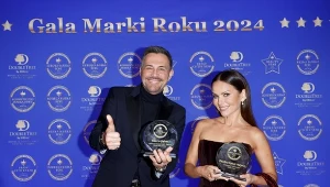 Krzysztof Ibisz i Paulina Sykut-Jeżyna podczas Gali Marki Roku 2024