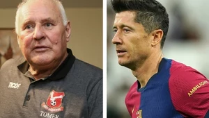 Jan Tomaszewski i Robert Lewandowski 