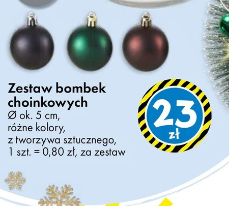 Zestaw bombek choinkowych