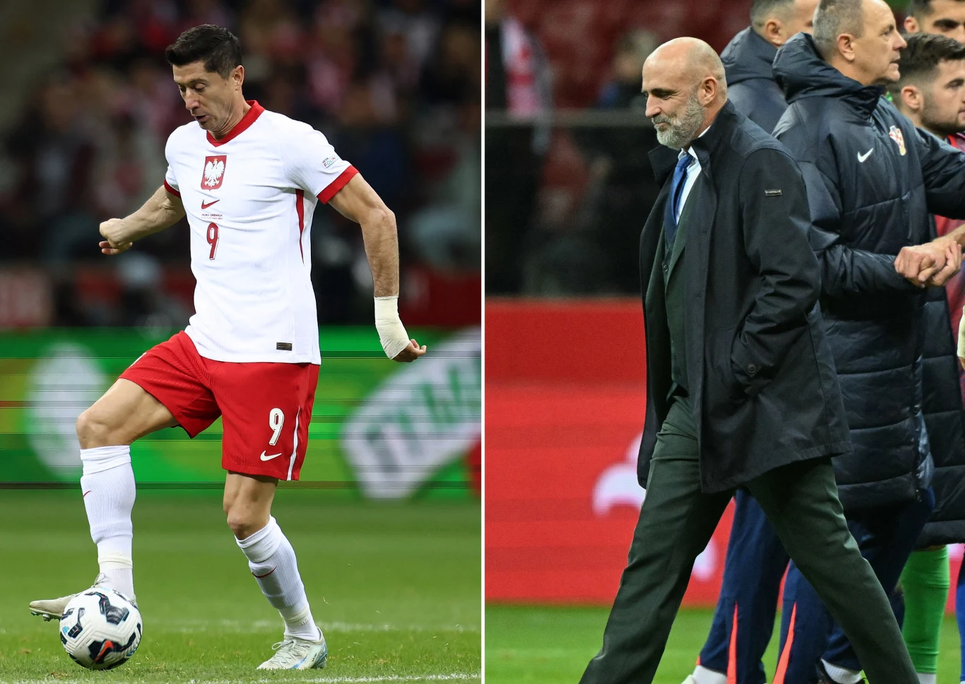 Robert Lewandowski i Michał Probierz