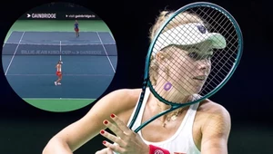 Billie Jean King Cup. Magdalena Fręch w nietuzinkowy sposób zakończyła jedną ze swych wymian z Marie Bouzkovą w meczu Polska - Czechy