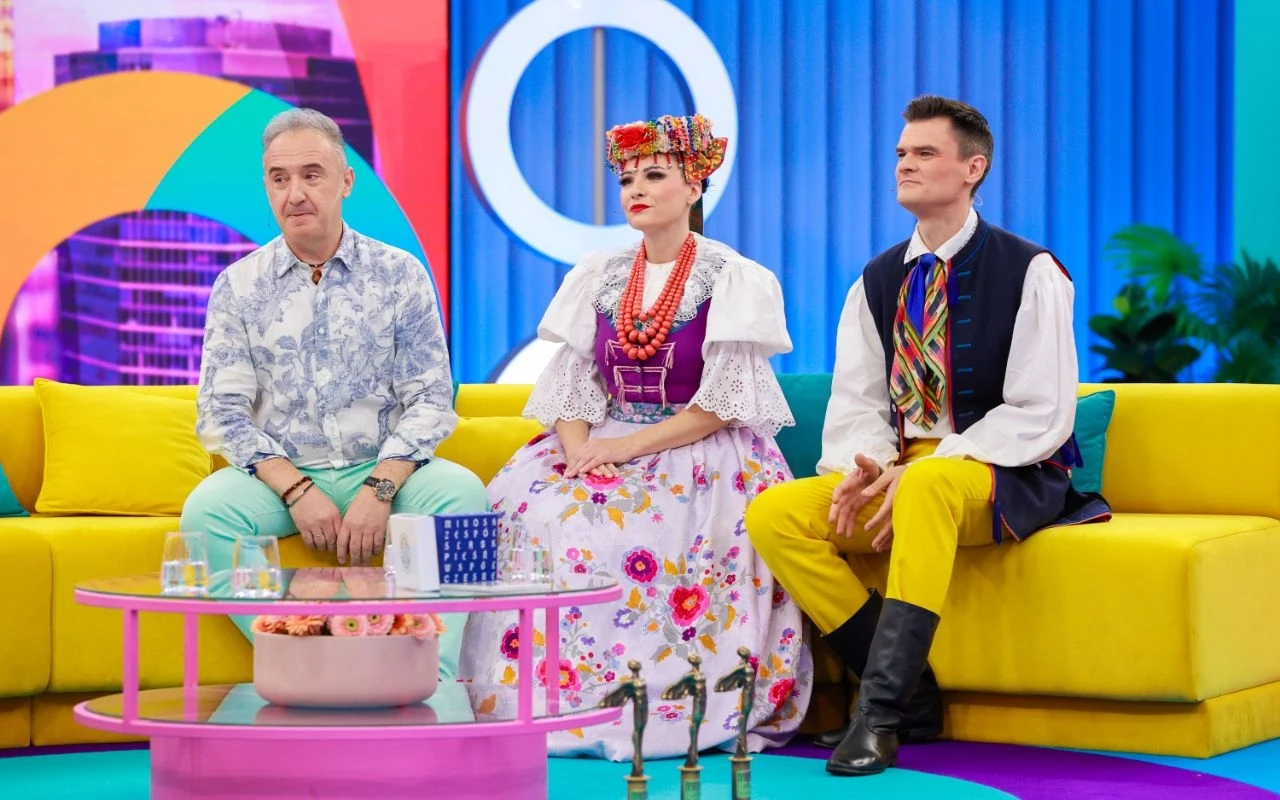 dyrektor "Śląska" i soliści na kanapie "halo tu polsat"