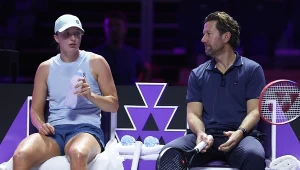 Iga Świątek i Wim Fissette