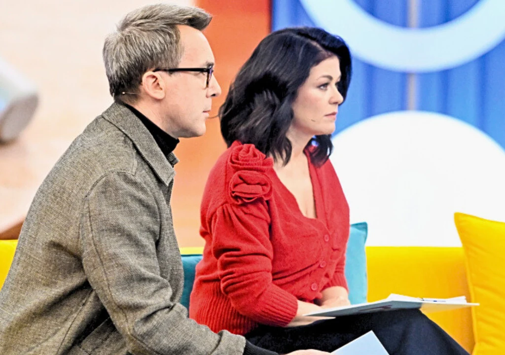Katarzyna Cichopek i Maciej Kurzajewski w "halo tu polsat"