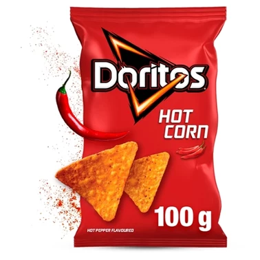 Doritos Hot Corn Chipsy kukurydziane o smaku ostrej papryki 100 g - 0