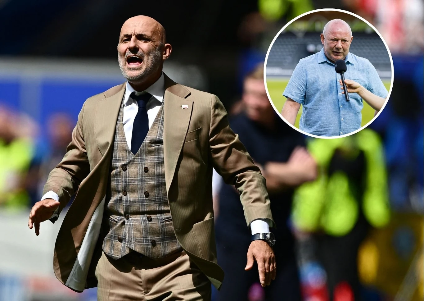 Michał Probierz i Wojciech Kowalczyk (na małym zdjęciu)