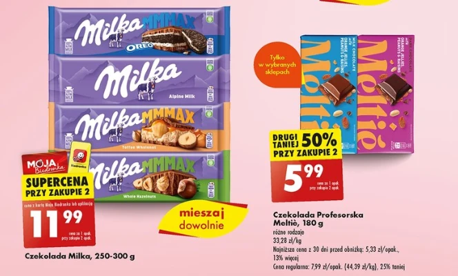 Czekoladowa uczta w Biedronce! Promocje na Allegro, Milkę, Wedel i Meltie!