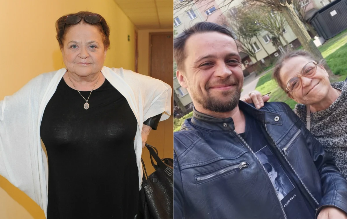 Grażyna Zielińska z synem Grażyna Zielińska z synem