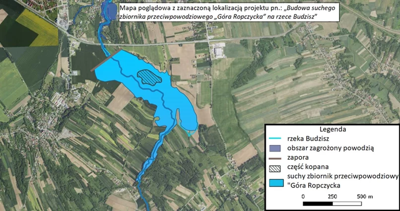 Zbiornik Góra Ropczycka ochroni Sędziszów Małopolski i okoliczne miejscowości.